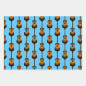 Akoestische gitaar muzikaal ontwerp inpakpapier vel (Voorkant 3)