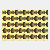 Akoestische gitaar muzikaal ontwerp inpakpapier vel (Voorkant 2)