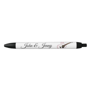 Akoestische Gitaar Muzikant Custom Wedding Favorie Zwarte Inkt Pen
