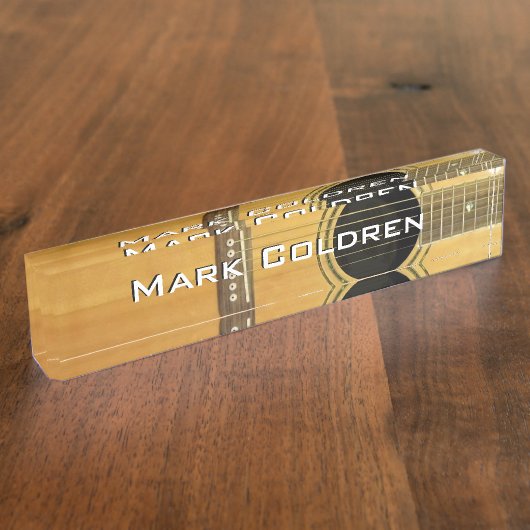 Akoestische gitaar naambordje (Zijkant)