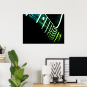Akoestische gitaar (Neon versie) Poster (Thuiskantoor)