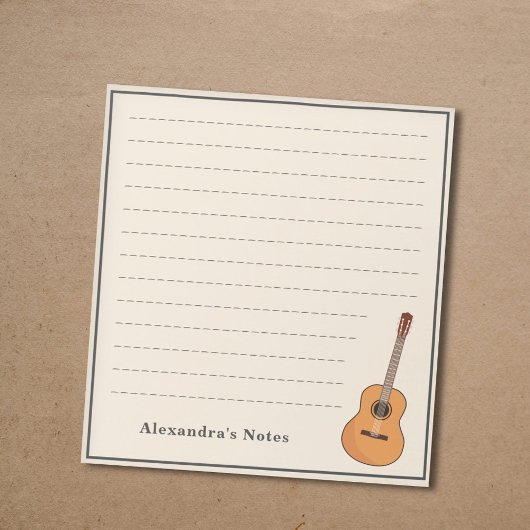 Akoestische gitaar notitieblok