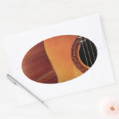 Akoestische gitaar ovale sticker (Envelop)