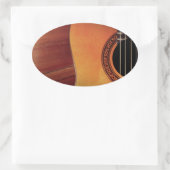 Akoestische gitaar ovale sticker (Tas)