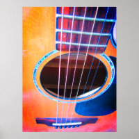 Akoestische Gitaar Perspectief Kleuren van Muziek