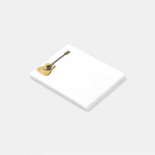 Akoestische gitaar post-it® notes (Schuin)
