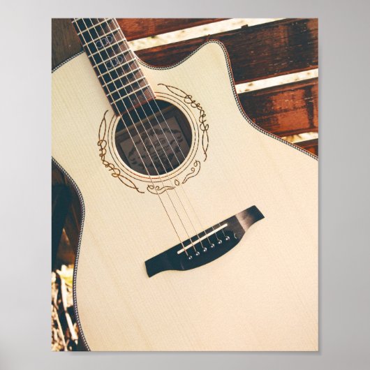  akoestische gitaar poster (Voorkant)