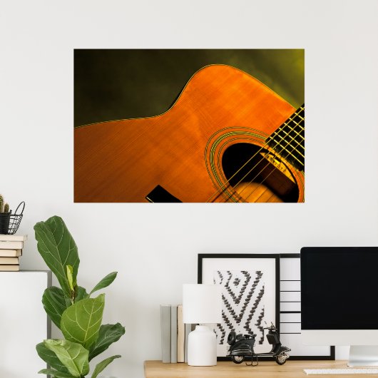 Akoestische gitaar poster (Thuiskantoor)