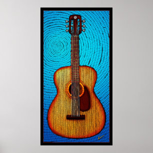 Akoestische gitaar poster