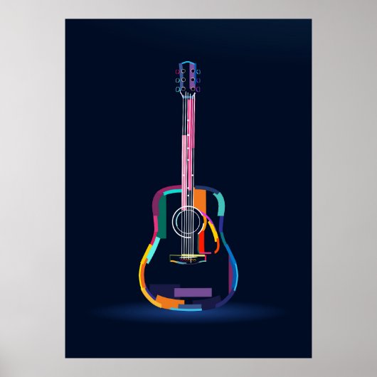 Akoestische gitaar poster (Voorkant)