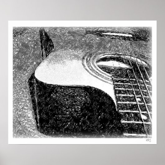 Akoestische gitaar poster (Voorkant)