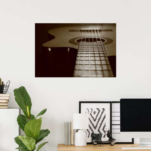 Akoestische gitaar poster (Thuiskantoor)