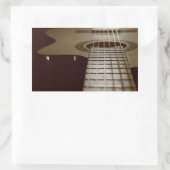 Akoestische gitaar rechthoekige sticker (Tas)