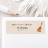 akoestische gitaar retour adreslabel etiket (Insitu)