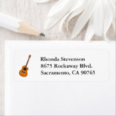 akoestische gitaar retour adreslabel etiket (Insitu)