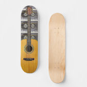 Akoestische gitaar & Retro Tape Rock n Roll Persoonlijk Skateboard (Voorkant)
