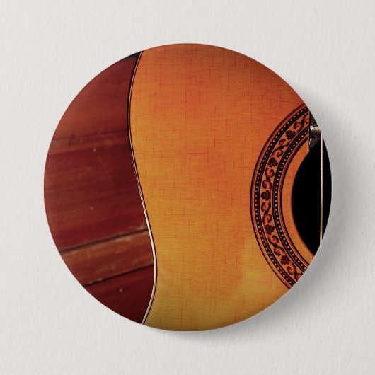 Akoestische gitaar ronde button 7,6 cm (Voorkant)