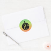 Akoestische gitaar ronde sticker (Envelop)