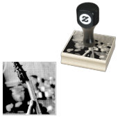  akoestische gitaar rubberstempel (Gestempeld)
