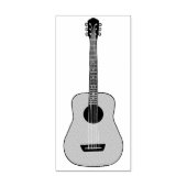 Akoestische gitaar rubberstempel (Afrduk)