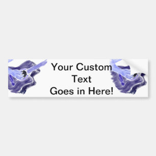 Akoestische gitaar schildert één arm blauw grijs bumpersticker