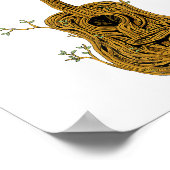 Akoestische gitaar Shirt Tree of Life gitaar spele Poster (Hoek)