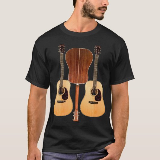 Akoestische gitaar Shirt voor en achter (Voorkant)
