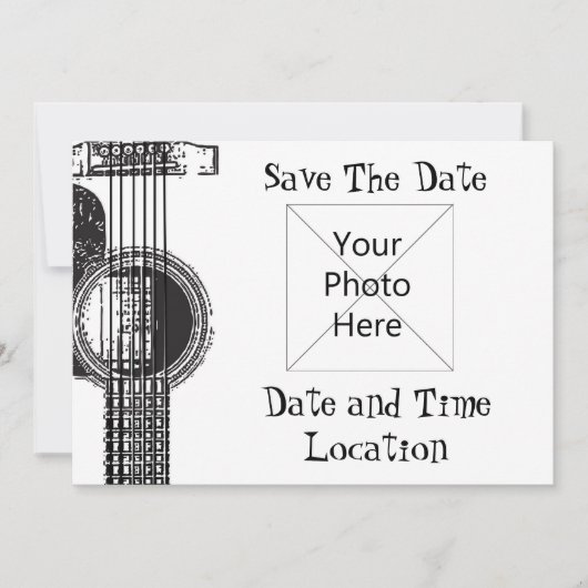 Akoestische gitaar Sla de datum op Save The Date (Voorkant)