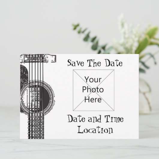 Akoestische gitaar Sla de datum op Save The Date (Staand voorkant)