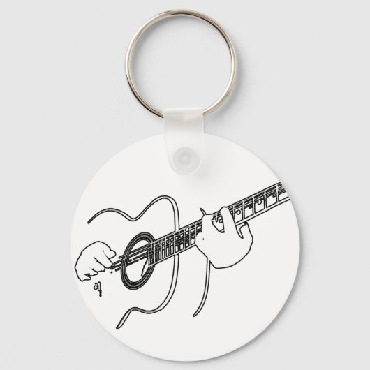 akoestische gitaar sleutelhanger (Voorkant)