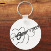 akoestische gitaar sleutelhanger (Voorkant)