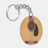 Akoestische gitaar sleutelhanger (Voorkant Links)