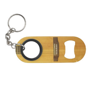 Akoestische gitaar sleutelhanger flessenopener
