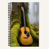 Akoestische gitaar songwriter Foggy Forest Music Notitieboek (Voorkant)
