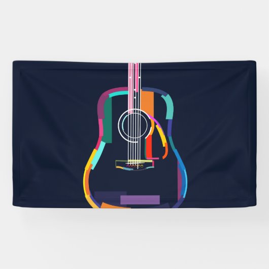 Akoestische gitaar spandoek (Horizontaal)