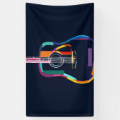 Akoestische gitaar spandoek (Verticaal)