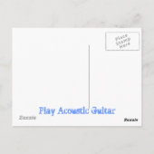 Akoestische gitaar spelen briefkaart (Achterkant)