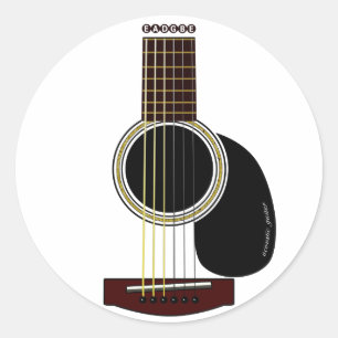 akoestische gitaar sticker