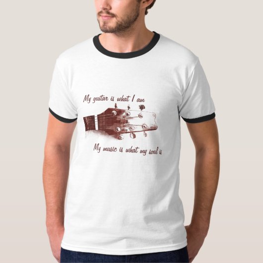 Akoestische gitaar t-shirt (Voorkant)