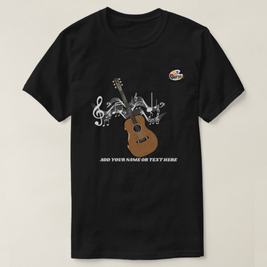 Akoestische gitaar t-shirt (Design voorkant)