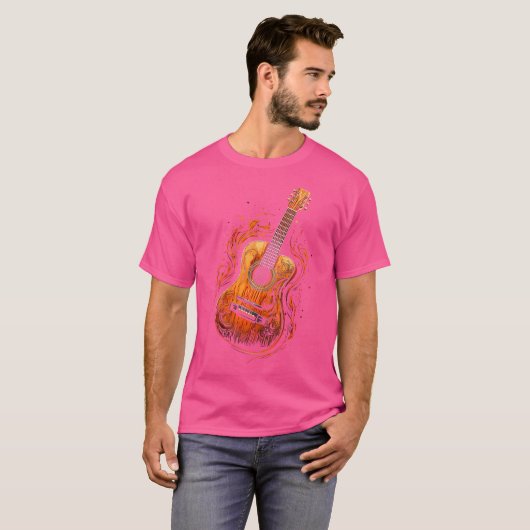 Akoestische gitaar t-shirt (Voorkant volledig)