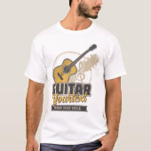 Akoestische gitaar T-shirt met aangepaste tekst (Voorkant)