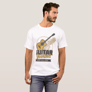 Akoestische gitaar T-shirt met aangepaste tekst