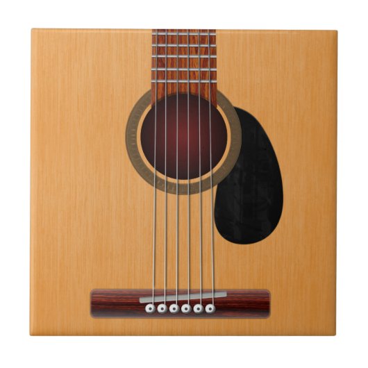 Akoestische gitaar tegeltje (Voorkant)