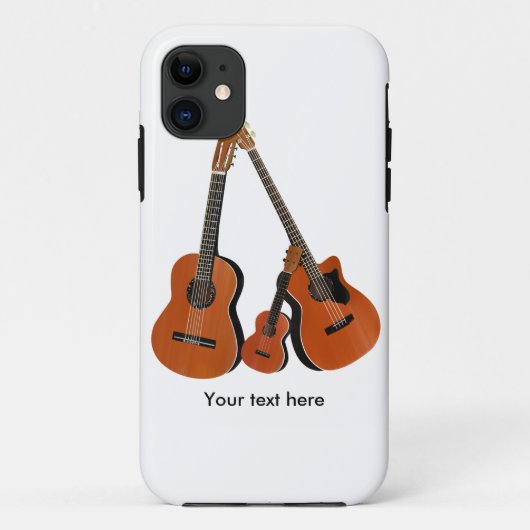 Akoestische gitaar ukelele en akoestische bas Case-Mate iPhone case (Achterkant)