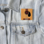 Akoestische gitaar vierkante button 5,1 cm (In situ)