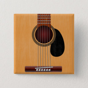 Akoestische gitaar vierkante button 5,1 cm
