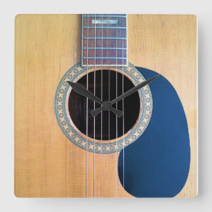 Akoestische gitaar vierkante klok