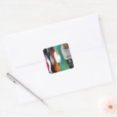 akoestische gitaar vierkante sticker (Envelop)