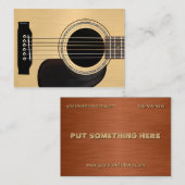 Akoestische gitaar visitekaartje (Voorkant / Achterkant)